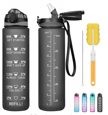 1L Portable Daily Motivation Water Bottle
