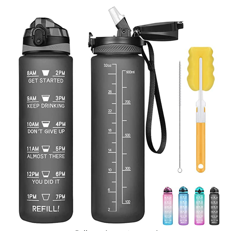 1L Portable Daily Motivation Water Bottle