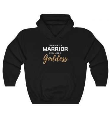 "Train like a Warrior, Feel like a Goddess" Unisex Heavy Blend™ Hooded Sweatshirt