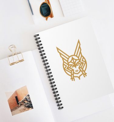 White Warrior Goddess Spiral Notebook - Ruled Line
