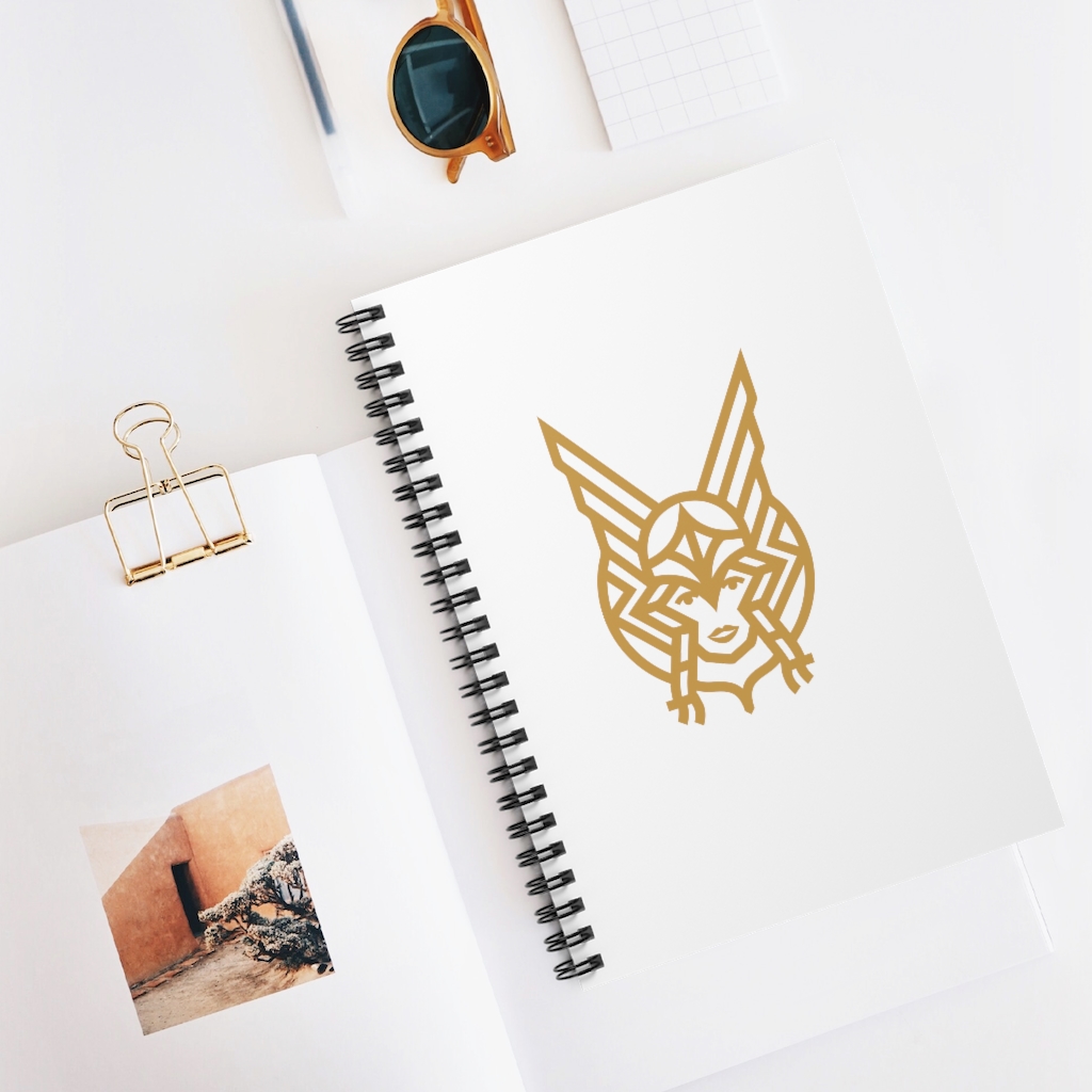 White Warrior Goddess Spiral Notebook - Ruled Line