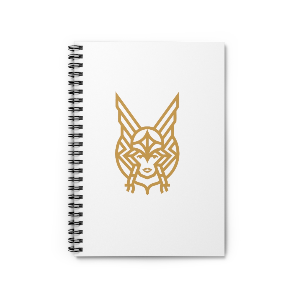 White Warrior Goddess Spiral Notebook - Ruled Line - Image 2