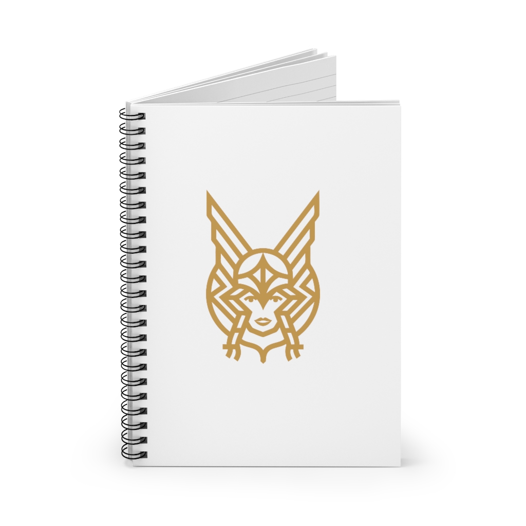 White Warrior Goddess Spiral Notebook - Ruled Line - Image 3