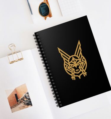 Black Warrior Goddess Spiral Notebook - Ruled Line