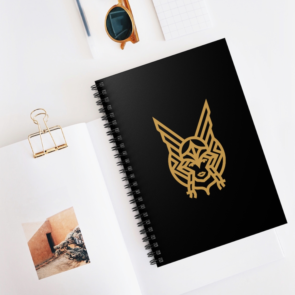 Black Warrior Goddess Spiral Notebook - Ruled Line