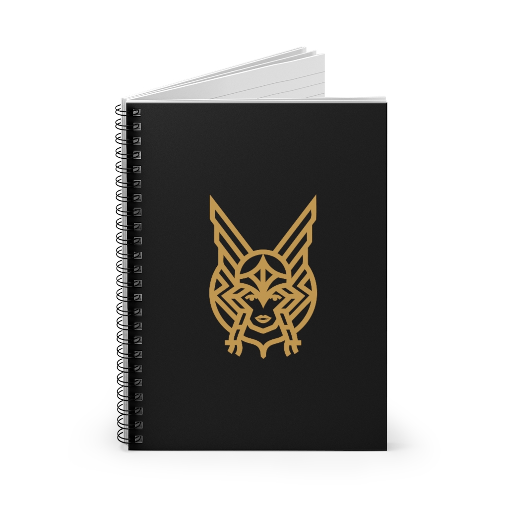 Black Warrior Goddess Spiral Notebook - Ruled Line - Image 3