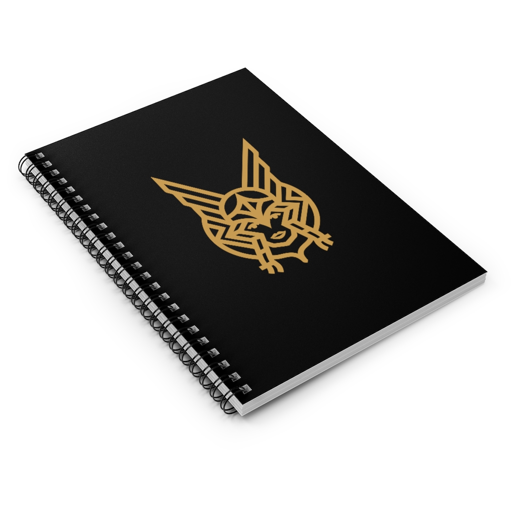 Black Warrior Goddess Spiral Notebook - Ruled Line - Image 4