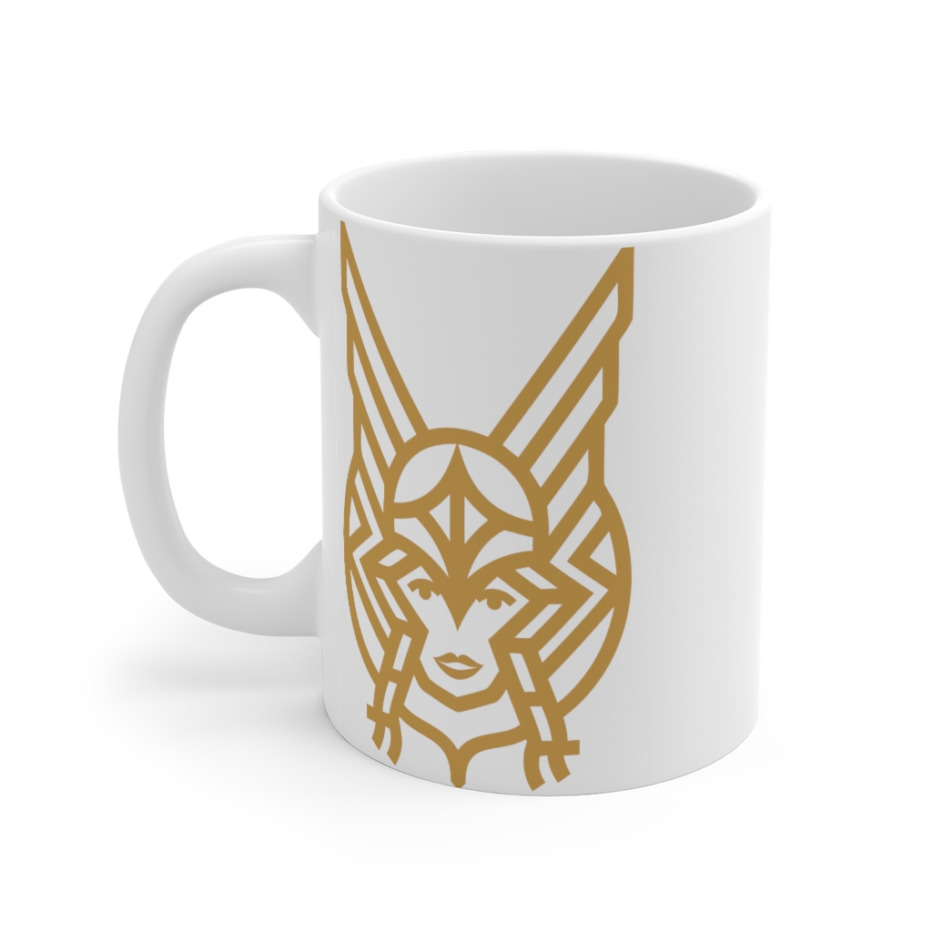 White Warrior Goddess Ceramic Mug (EU Community)