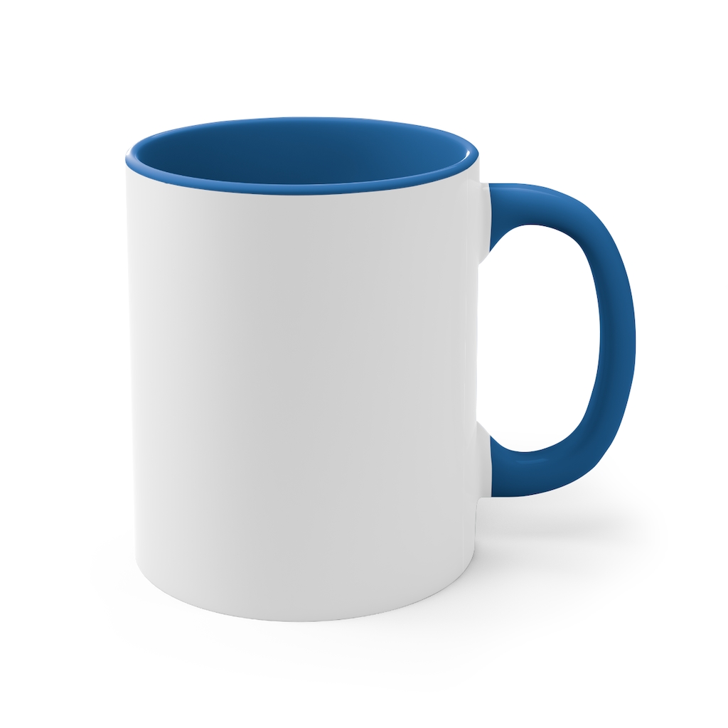 "Super Kettlebell" Blue Accent Coffee Mug, 11oz - Image 3
