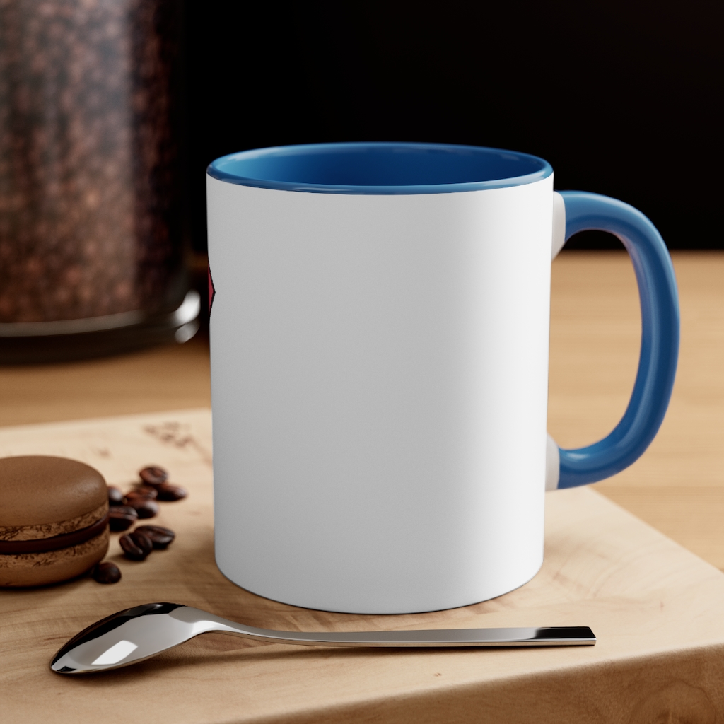 "Super Kettlebell" Blue Accent Coffee Mug, 11oz - Image 4